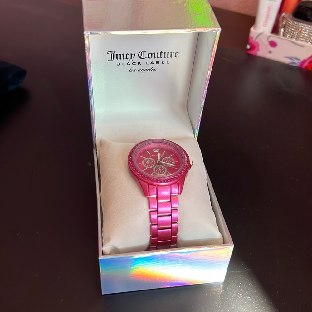 Rare, pink crystal Juicy Couture watch.